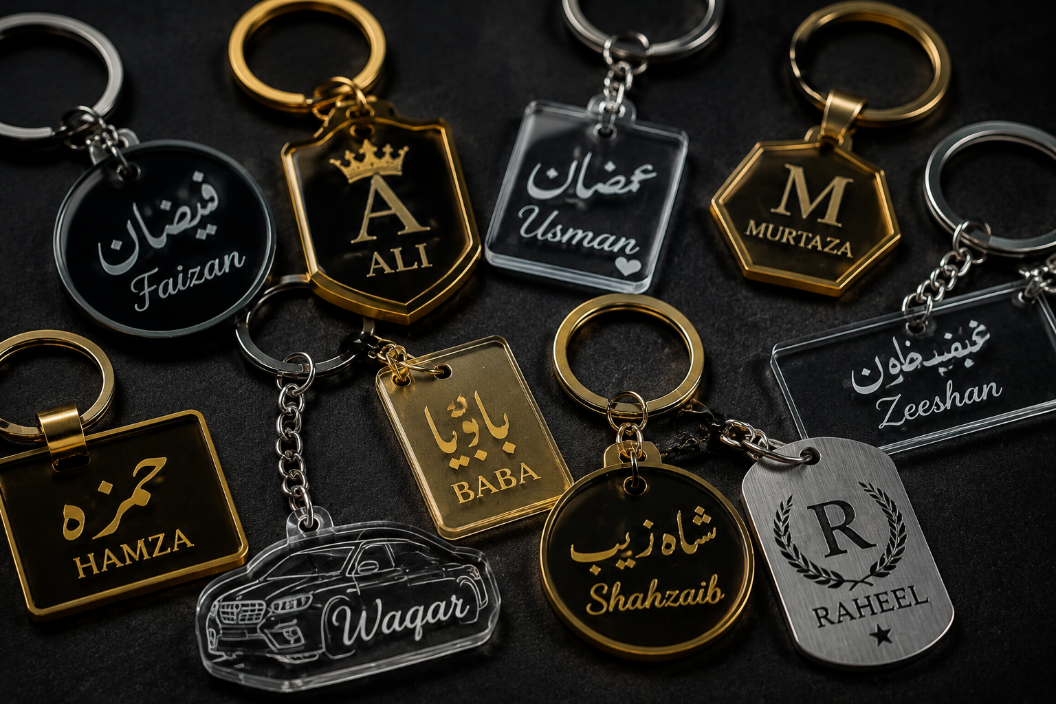 Custom engraved keychains