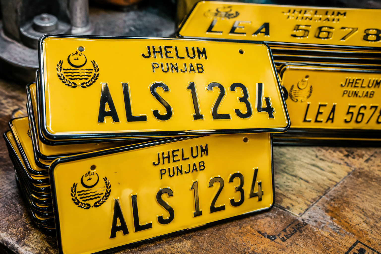 Custom motorbike number plates
